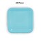 24 Count Light Blue Square Paper Dessert Plates for Wedding Events 7"